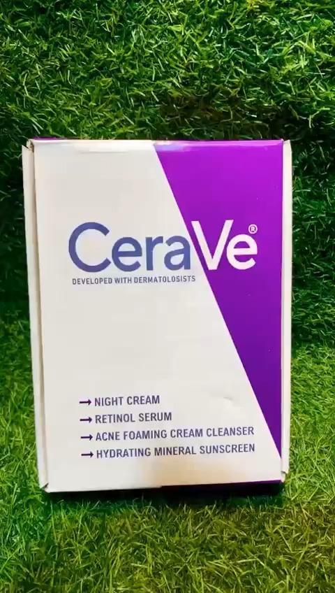 Ultimate 4 Pcs Hydrating Facial Kit: Night Cream, Retinol Serum, Sunscreen & Cleanser for Acne-Prone