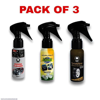 Car Cleaning Essentials, Pack Of 3
