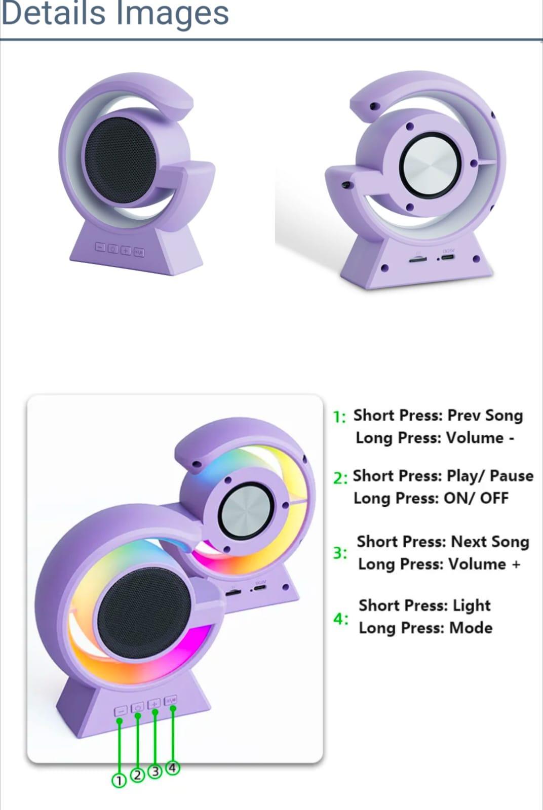 Touch Lamp Wireless Speaker with Voice Control - 5 Watts of Pure Sound