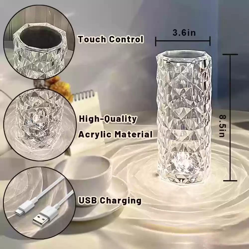 Crystal Rose Lamp