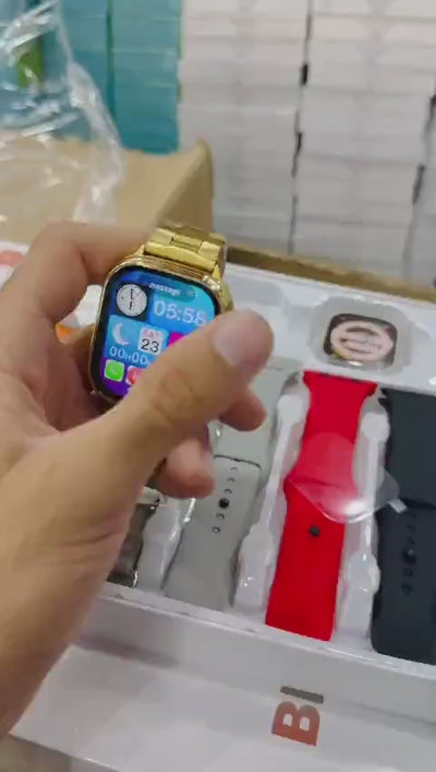 HK9 Ultra Golden Smart Watch Full HD 49mm